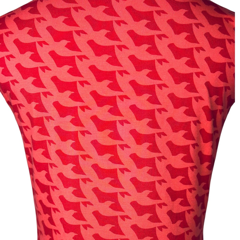 Boden Red Coral Houndstooth Dress - Picture 7 of 13